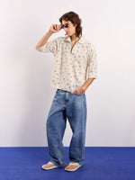 Load image into Gallery viewer, Ivory & Blue Floral Boota Print Pullover