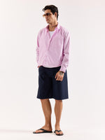 Load image into Gallery viewer, Pink & Blue Pinstriped Poplin Oversized Shirt