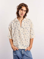 Load image into Gallery viewer, Ivory & Blue Floral Boota Print Pullover