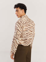 Load image into Gallery viewer, Zebra Patterned Wrinkled Shirt