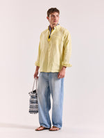 Load image into Gallery viewer, Butter Yellow Irish Linen Shirt
