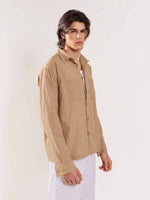 Load image into Gallery viewer, Beige Checked Holiday Shirt