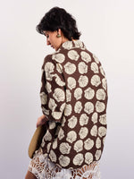 Load image into Gallery viewer, Brown & Cream Shells Printed Pullover