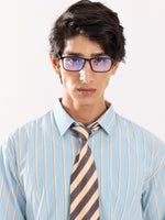 Load image into Gallery viewer, Baby Blue Striped Poplin Cropped Shirt