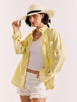 Load image into Gallery viewer, Butter Yellow Irish Linen Shirt