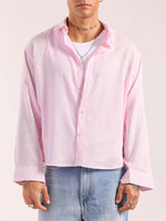 Load image into Gallery viewer, Light Pink Linen Cropped Shirt ( Pre-Order )