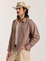 Load image into Gallery viewer, Beige & Maroon Checkered Oversized Cropped Shirt