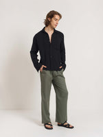 Load image into Gallery viewer, Black Gauze Holiday Shirt