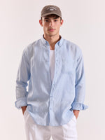 Load image into Gallery viewer, Sky Blue Linen Shirt