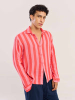 Load image into Gallery viewer, Red Striped Gauze Holiday Shirt