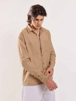 Load image into Gallery viewer, Beige Checked Holiday Shirt