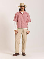 Load image into Gallery viewer, Red Checkered Cropped Shirt