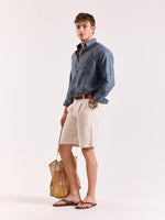 Load image into Gallery viewer, Denim Blue Chambray Irish Linen Shirt