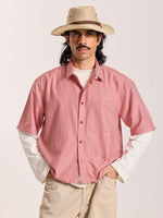 Load image into Gallery viewer, Red Checkered Cropped Shirt