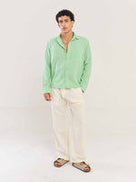 Load image into Gallery viewer, Green Gingham Seersucker Shirt