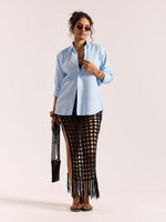 Load image into Gallery viewer, Sky Blue Linen-blend Shirt