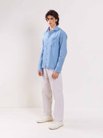 Load image into Gallery viewer, Blue Checked Holiday Shirt