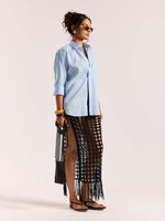 Load image into Gallery viewer, Sky Blue Linen-blend Shirt