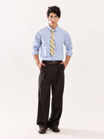 Load image into Gallery viewer, Baby Blue & Olive Striped Poplin Shirt