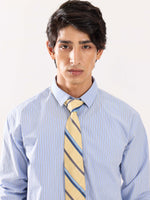 Load image into Gallery viewer, Baby Blue & Olive Striped Poplin Shirt