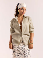 Load image into Gallery viewer, Tinted Pista Linen-blend Shirt