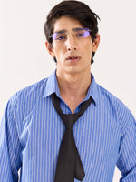 Load image into Gallery viewer, Blue Striped Poplin Shirt