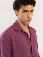 Load image into Gallery viewer, Plum Gauze Holiday Shirt