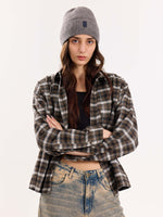 Load image into Gallery viewer, Olive Checkered Flannel Overshirt