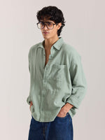 Load image into Gallery viewer, Aqua Green Gauze Holiday Shirt