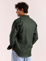 Load image into Gallery viewer, Dark Green 60s Lea Linen Shirt