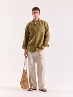 Load image into Gallery viewer, Khaki 60s Lea Linen Shirt