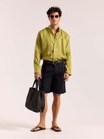 Load image into Gallery viewer, Lime Green 60s Lea Linen Shirt