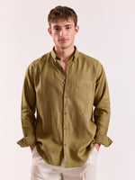 Load image into Gallery viewer, Khaki 60s Lea Linen Shirt