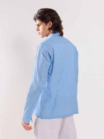 Load image into Gallery viewer, Blue Checked Holiday Shirt