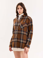 Load image into Gallery viewer, Dark Brown Flannel Overshirt