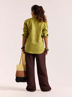 Load image into Gallery viewer, Lime Green 60s Lea Linen Shirt