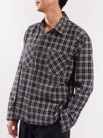 Load image into Gallery viewer, Black Checked Holiday Shirt