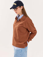 Load image into Gallery viewer, Brown Terry Polo Tee