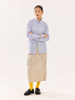 Load image into Gallery viewer, Blue & White Striped Poplin Shirt