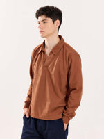 Load image into Gallery viewer, Brown Terry Polo Tee