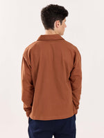 Load image into Gallery viewer, Brown Terry Polo Tee
