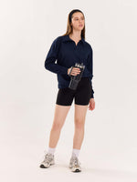 Load image into Gallery viewer, Navy Blue Terry Polo Tee