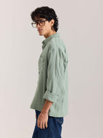 Load image into Gallery viewer, Aqua Green Gauze Holiday Shirt