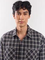 Load image into Gallery viewer, Black Checked Holiday Shirt