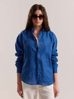 Load image into Gallery viewer, Cobalt Blue Irish Linen Shirt