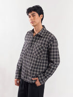 Load image into Gallery viewer, Black Checked Holiday Shirt