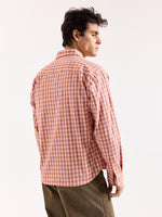 Load image into Gallery viewer, Dusty Pink Checkered Poplin Oversized Shirt