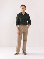 Load image into Gallery viewer, Dark Olive Poplin Shirt