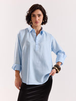 Load image into Gallery viewer, Sky Blue Linen Blend Pullover
