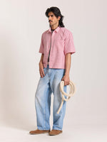 Load image into Gallery viewer, Pink Checkered Cropped Shirt